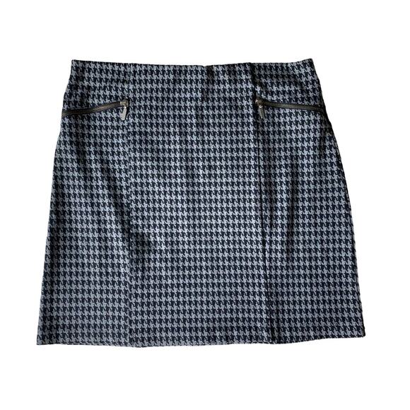 George Large 12-14 Womens Gray Black Herringbone Pencil Skirt Poly Blend - Picture 1 of 6
